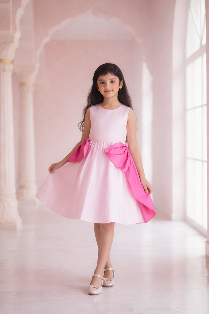 Barbie Blush Bow Party Wear Dress