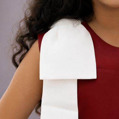 Red Party Dress for Girls — Ruffle Hem Birthday Dress | Nibblekins