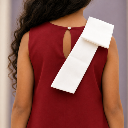 Red Party Dress for Girls — Ruffle Hem Birthday Dress | Nibblekins