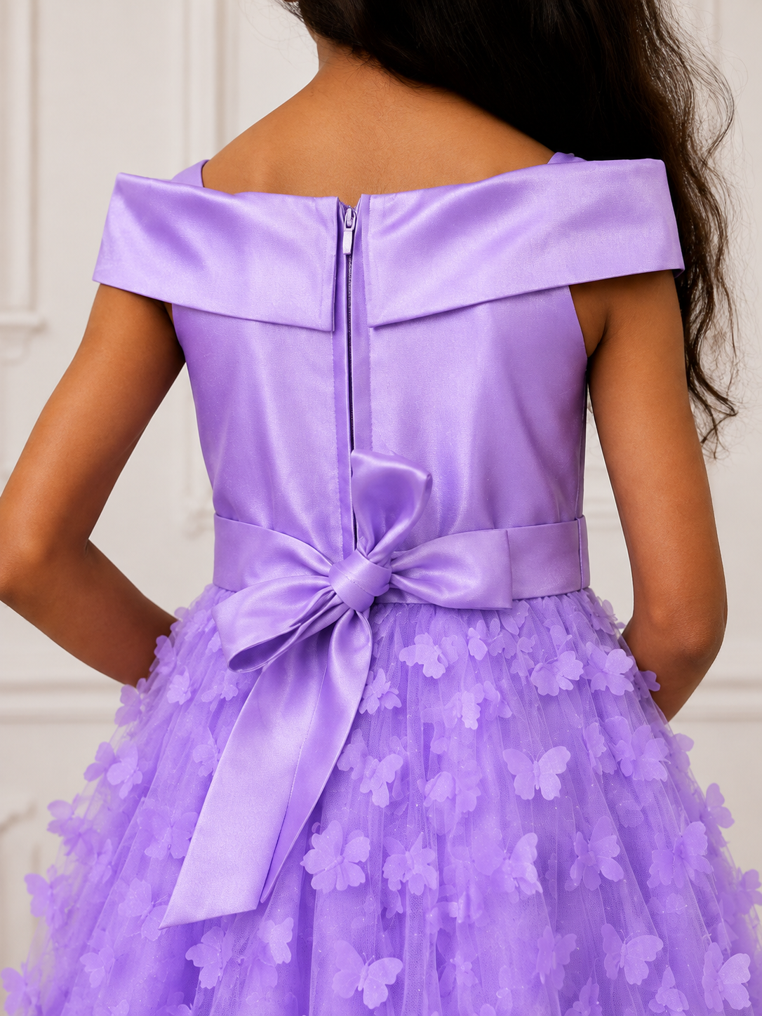Purple Butterfly Tulle Party Dress for Girls — Birthday Dress | Nibblekins