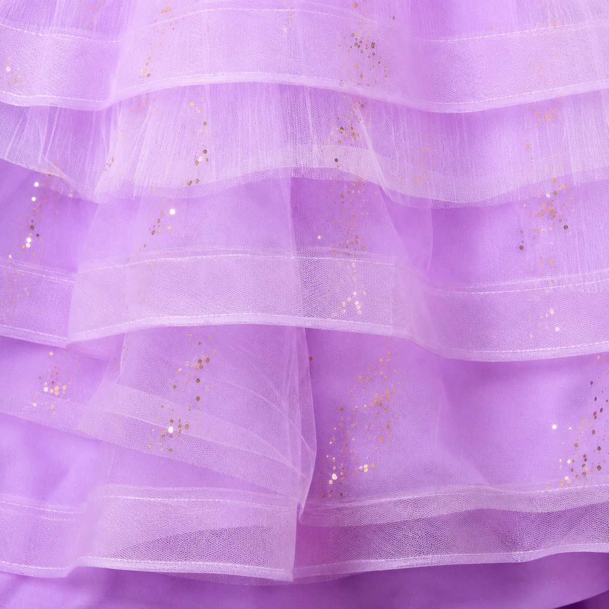 Lavender Princess Layered Tulle Gown for Girls | Nibblekins