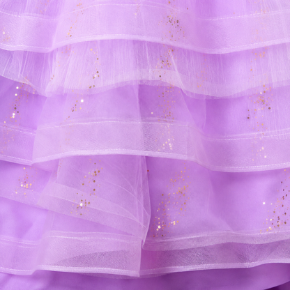 Lavender Princess Layered Tulle Gown for Girls | Nibblekins