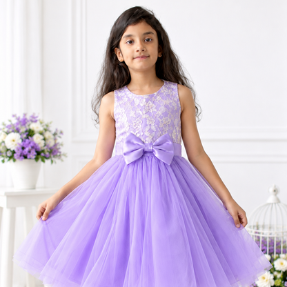 Lavender Tulle Party Dress with Jacket for Girls | Nibblekins