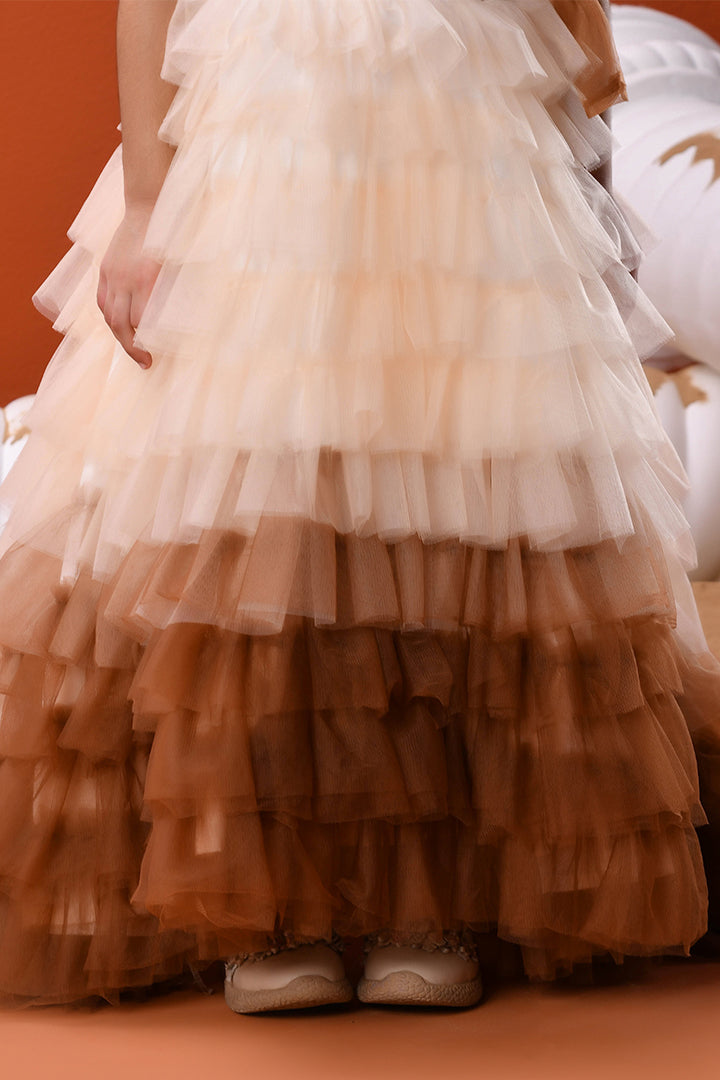Celeste Layered Ruffle Party Gown