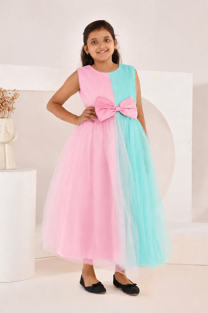 Pink & Aquamarine Summer Bloom Gown