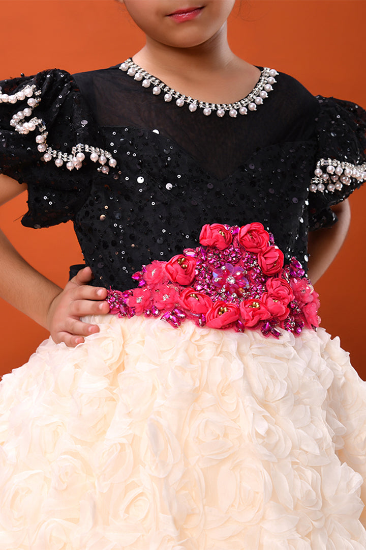 Ivory Rose Garden Princess Ball Gown